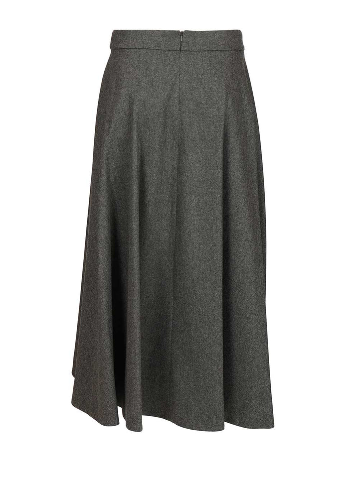 'S Max Mara Flannel Wool Skirt Skirts - Grey | 20e812203994a430c8ce4176c0dab300b74b1612