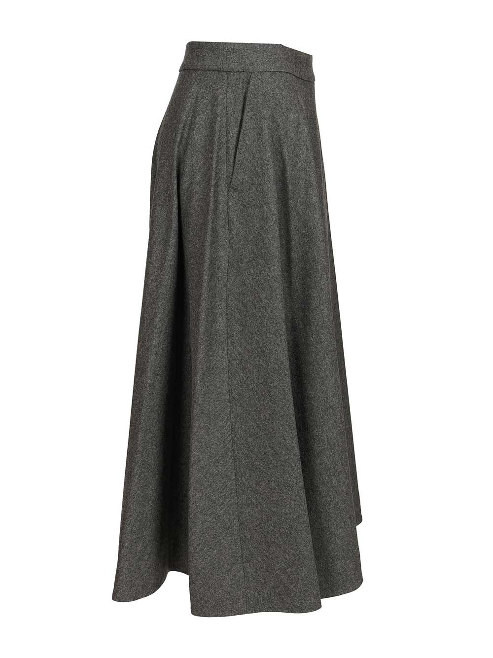 'S Max Mara Flannel Wool Skirt Skirts - Grey | b24e83e560d42d90072c81d30729747bfb90b593