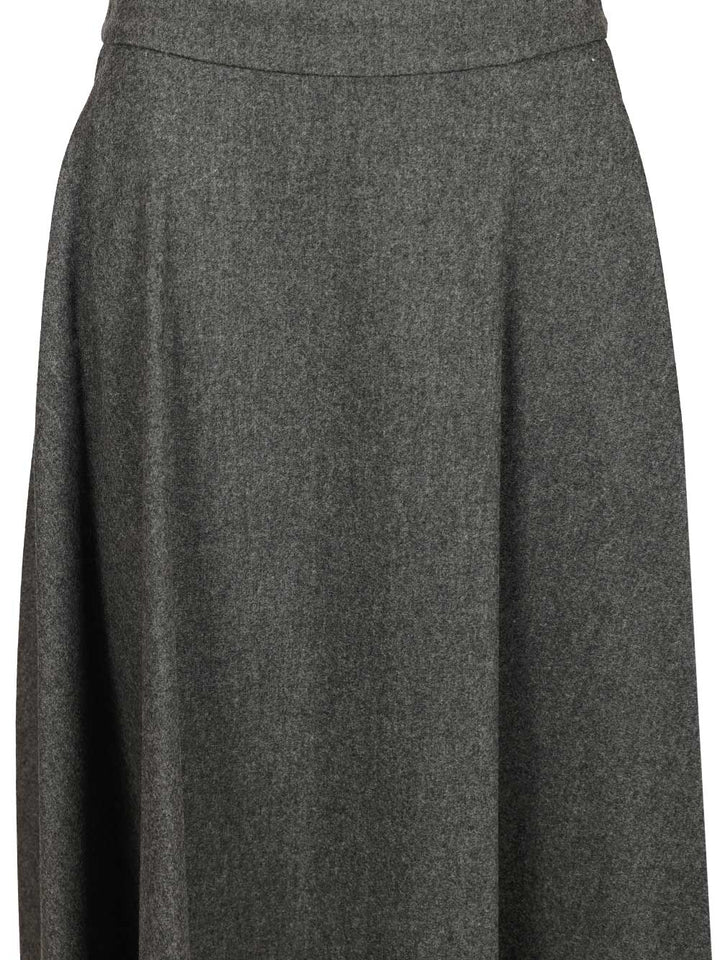 'S Max Mara Flannel Wool Skirt Skirts - Grey | 844f55c89fa299dd3292cb5fc7d42976e3ca6cbe