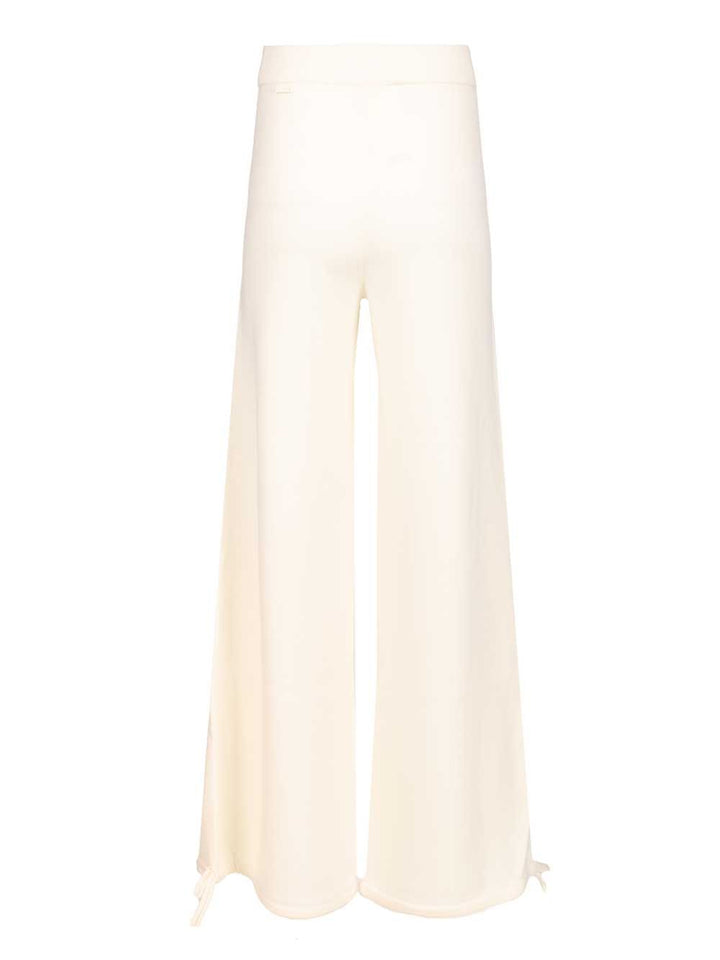 Max Mara Wool Yarn Trousers - White | 417c604deed47d07dff21e7bad110ab67e860c93