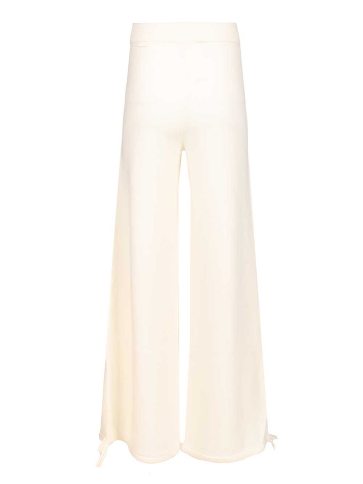 Max Mara Wool Yarn Trousers - White | 61702dd29e32f796b25c182fbf3526dbee1cb23c