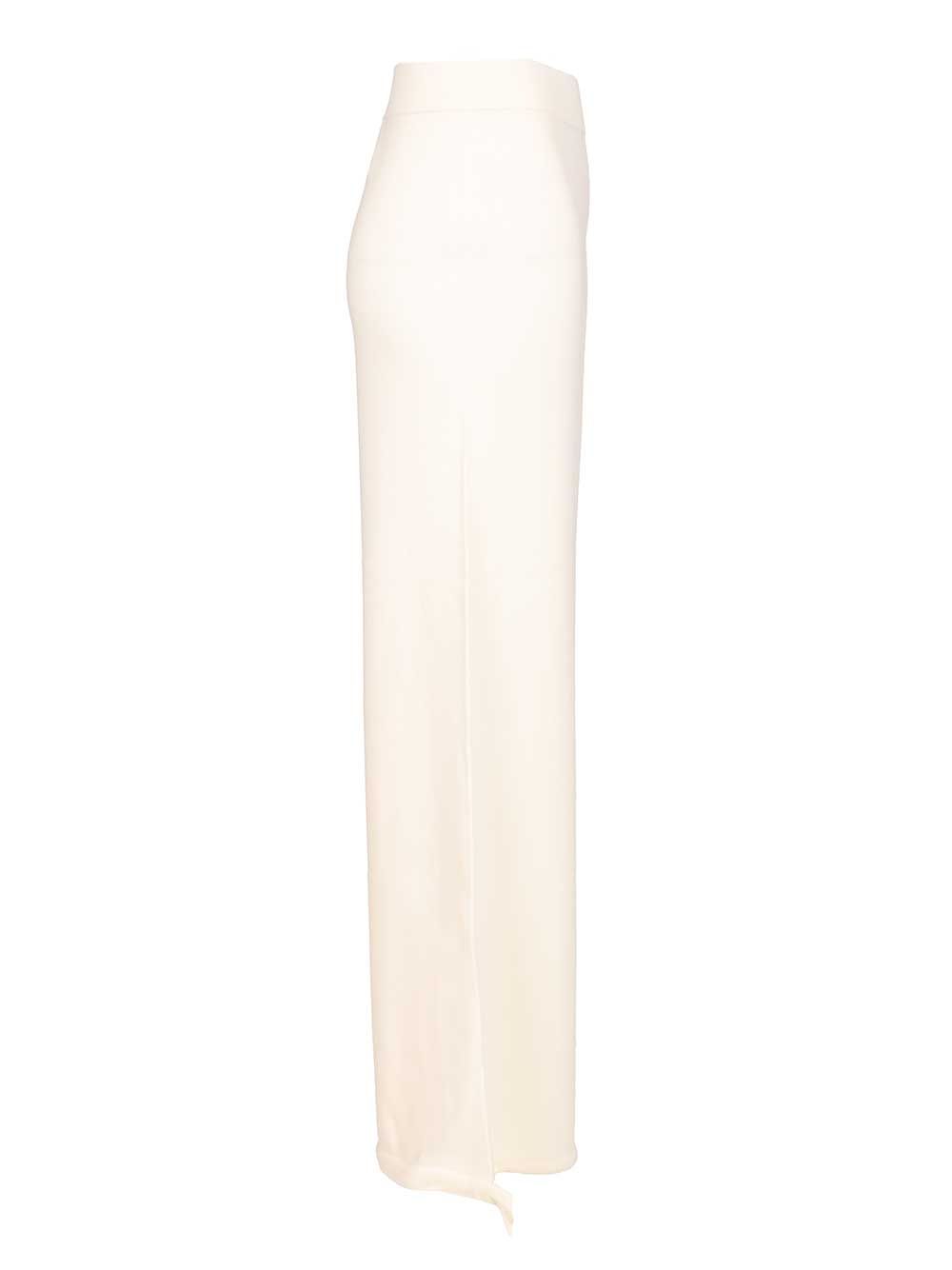 Max Mara Wool Yarn Trousers - White | 1367e119bd082c6c7e92ea9eb20cba018b949c0b
