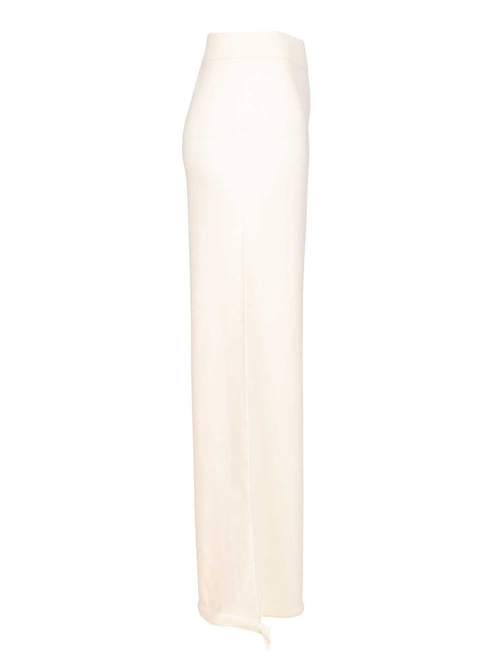 Max Mara Wool Yarn Trousers - White | 1367e119bd082c6c7e92ea9eb20cba018b949c0b