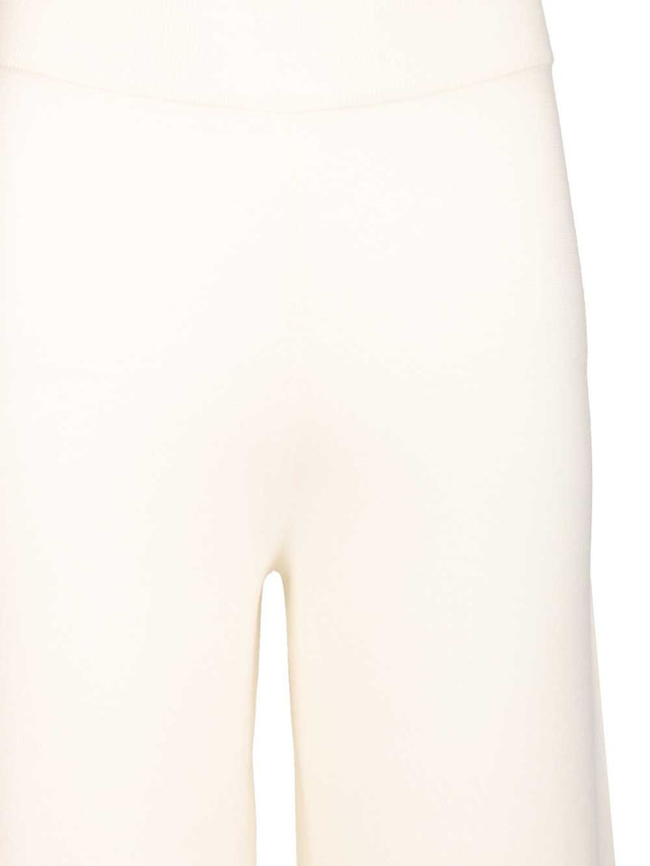 Max Mara Wool Yarn Trousers - White | 4848c28a3f75cb6e6e38a0e13389d07ed4ed7499
