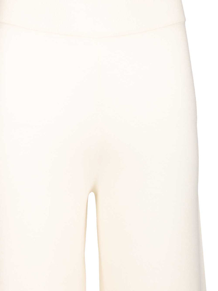 Max Mara Wool Yarn Trousers - White | ae5accd62b7cc8b06bbbb161b5cbd528f998a59e