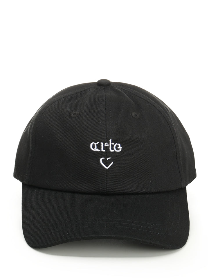 Arte Heart Logo Cap Hats - Black | 8fe393a4f0d772a62f4ebefc8d87224b3fff513b