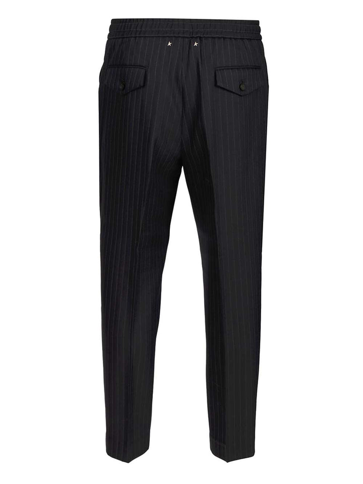 Golden Goose Deluxe Brand Pinstriped Trousers - Blue | 7195f8a94c5695b7bf8647220e96ff914546bcc4