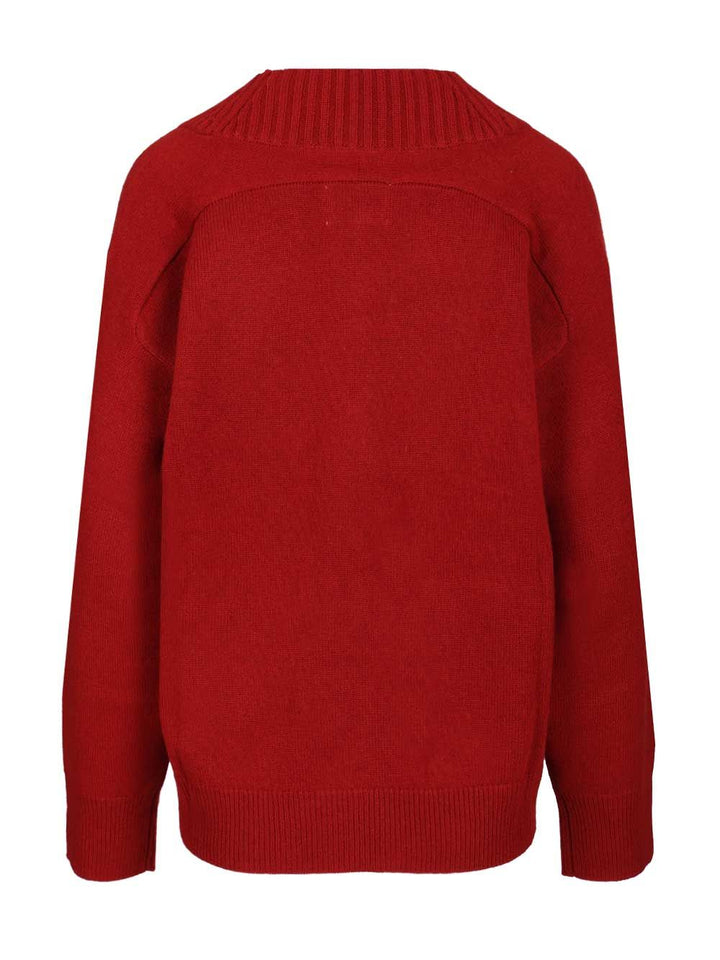 Loulou De Saison Sage Lds Knitwear - Red | b0aced0a190e2d5627af5b996869254d52985f6d