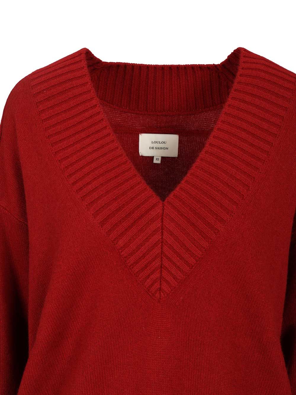 Loulou De Saison Sage Lds Knitwear - Red | 34065cd16a497a267d30dbf264484cda4e319bef