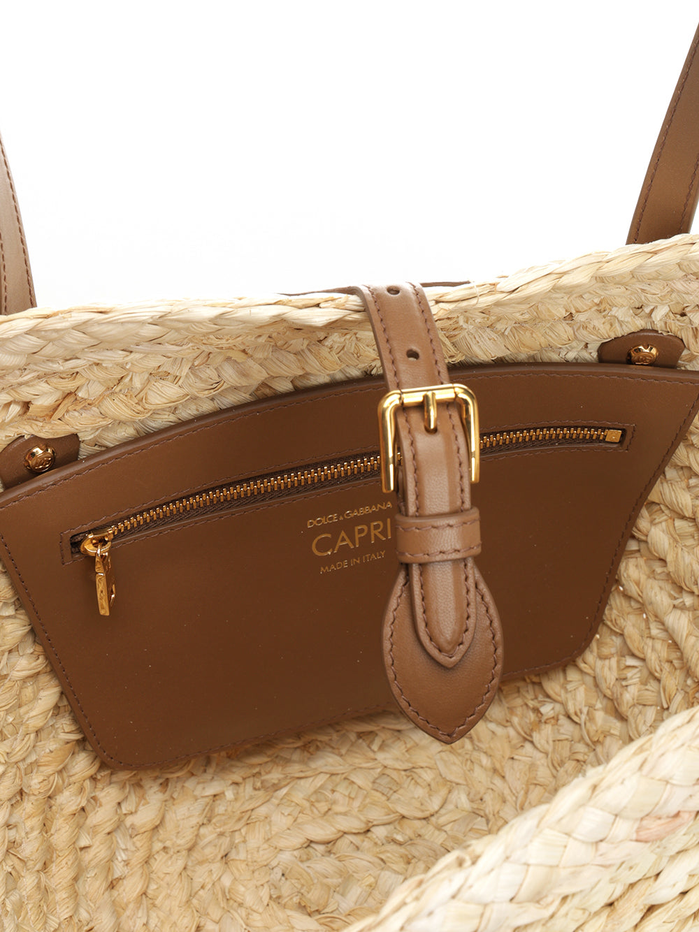 Dolce & Gabbana Capri Straw Bag Shoulder Bags - Beige | b8e542d37532ba8164086786500145a946273479