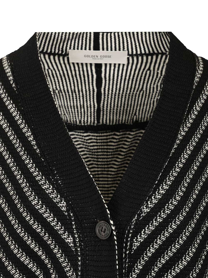 Golden Goose Deluxe Brand Cardigan With Fringes Knitwear - Black | d73fcea51765e24a0a3380765bedb0d249f7dc7c