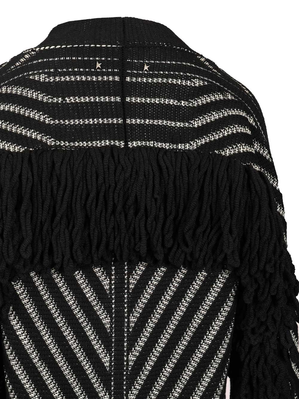 Golden Goose Deluxe Brand Cardigan With Fringes Knitwear - Black | d0836d1315cf072236c3a8f63ea82fa78fda5506
