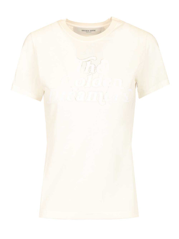 Golden Goose Deluxe Brand Crew Neck Jersey T-Shirt - White | 3bfdd05dd4956a196de9185326e57dc24a6a8875