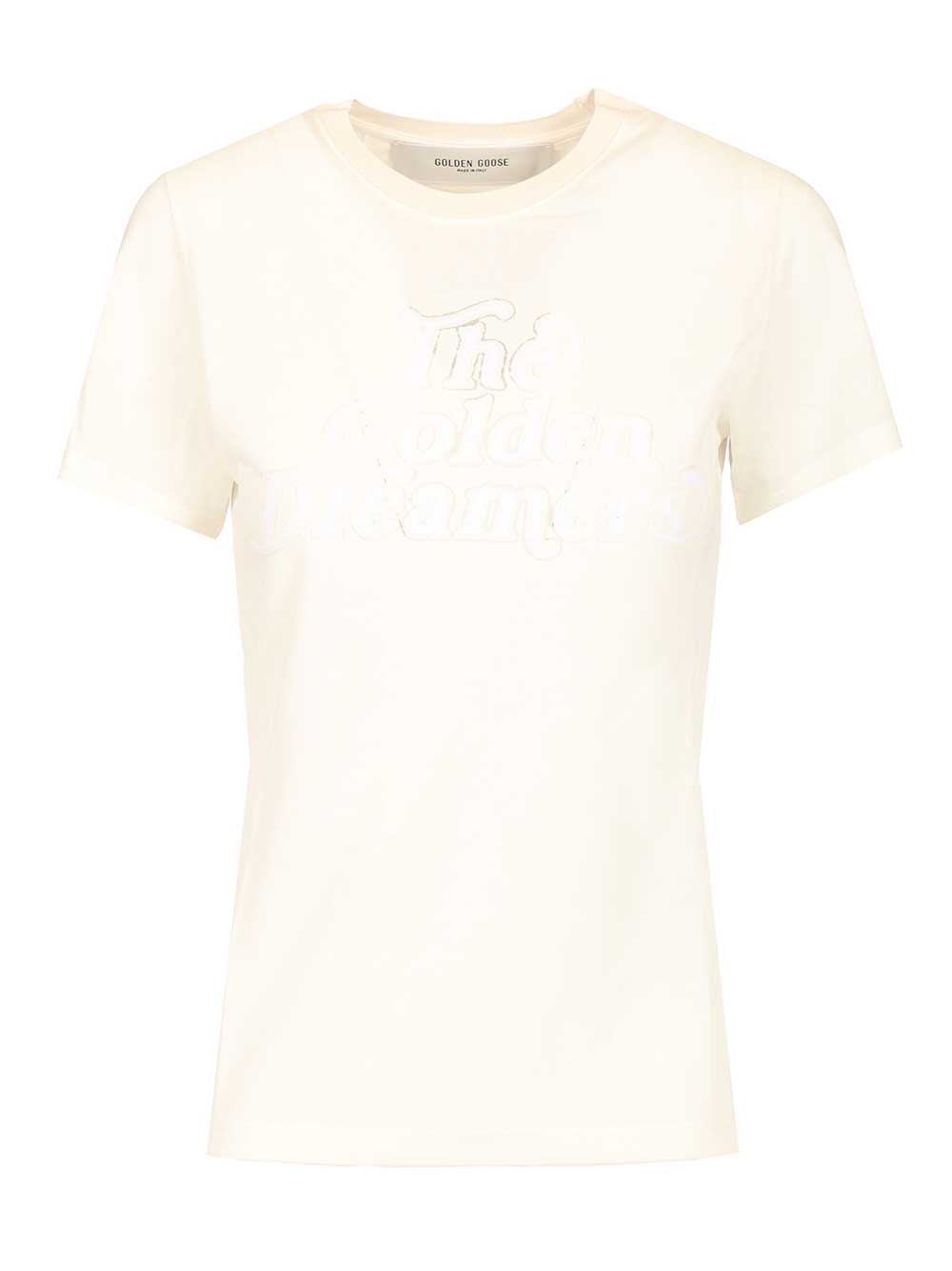 Golden Goose Deluxe Brand Crew Neck Jersey T-Shirt - White | 3bfdd05dd4956a196de9185326e57dc24a6a8875