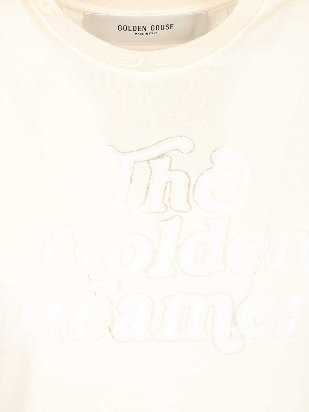 Golden Goose Deluxe Brand Crew Neck Jersey T-Shirt - White | 19d9bc6fe056163b89483289885c231609b70a69
