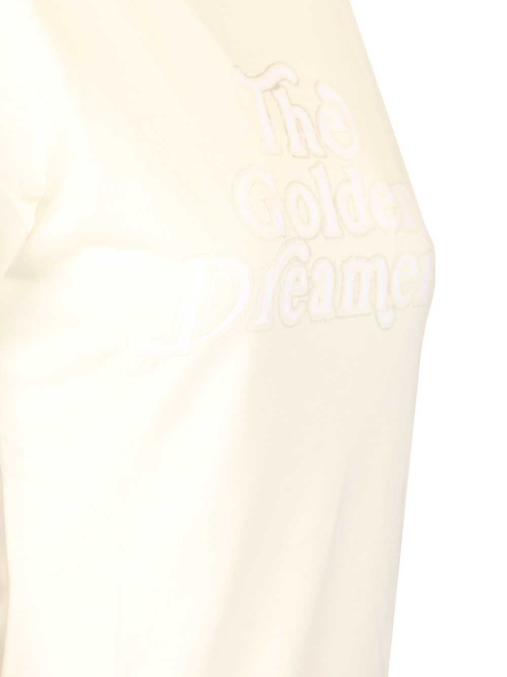 Golden Goose Deluxe Brand Crew Neck Jersey T-Shirt - White | 35ee4434e97385e5d0dc4b65e9cac619b7eb75d3