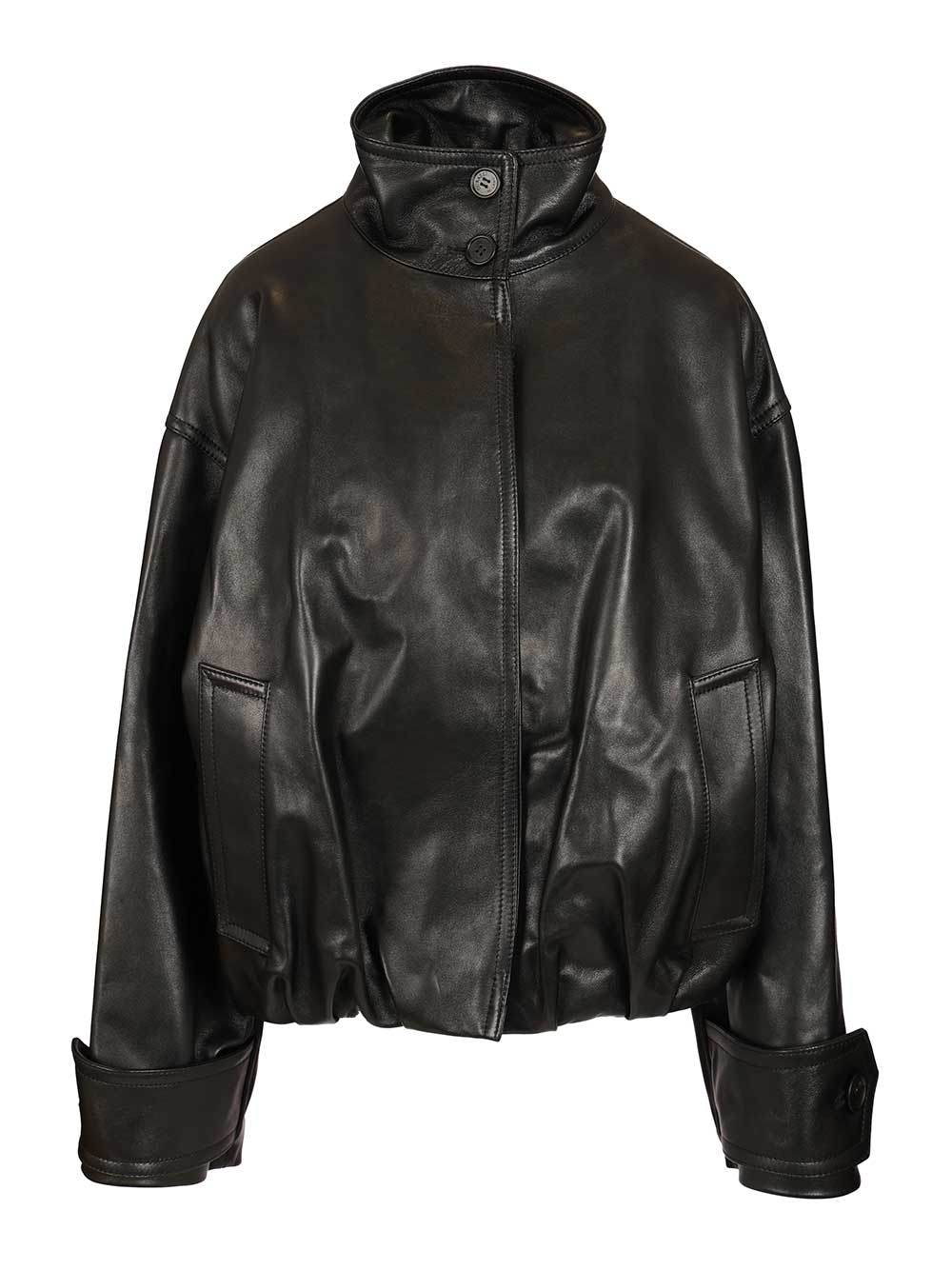 Durazzi Milano Black Leather Bomber Jackets - Black | 80bbcccba44c429174291b6832030c8945567f58