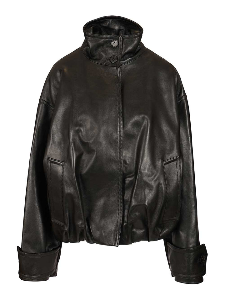 Durazzi Milano Black Leather Bomber Jackets - Black | 80bbcccba44c429174291b6832030c8945567f58