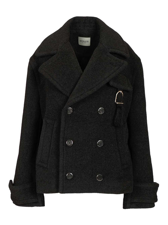 Wool Peacoat Coats Grey