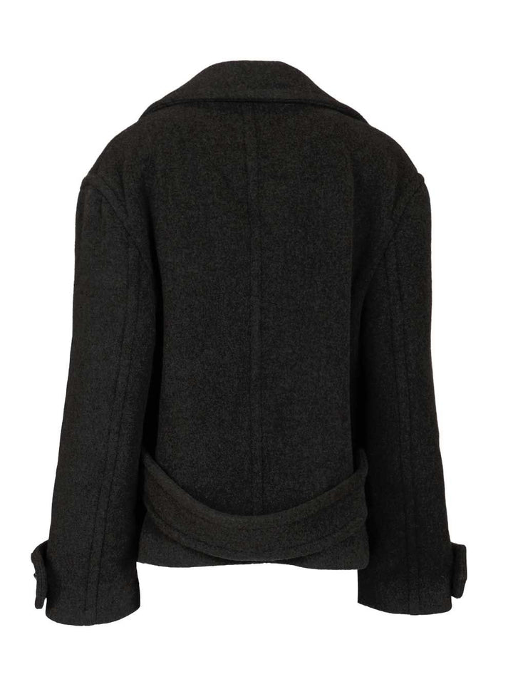 Durazzi Milano Wool Peacoat Coats - Grey | 2ce0ca015ff78d1fcb16c43abeaccd196a7a9ee6