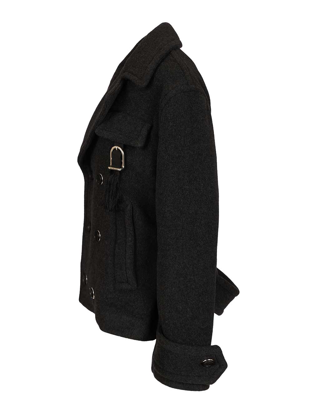 Durazzi Milano Wool Peacoat Coats - Grey | 674f23fddda418b2b15dc7c91bb372f943e847da