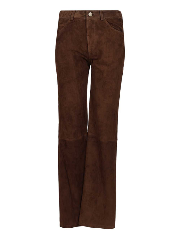Michela Suede Trousers Brown