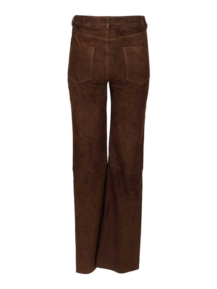 Arma Michela Suede Trousers - Brown | 4583fe5c5f4fd77627fcb34f809dc2fe88eb923a