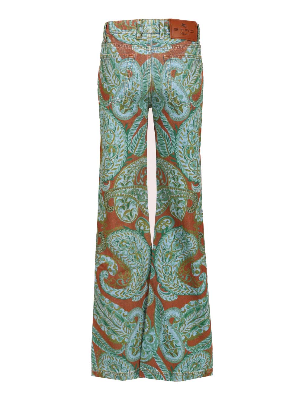 Etro Wide Leg Jeans With Paisley Print Trousers - Multicolor | 791a5720879ef63208300e3f8d4cff44b68e9e22