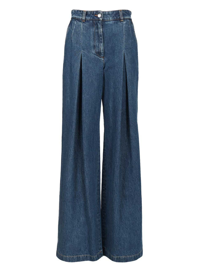 Dolce & Gabbana Pantalone Gamba Ampia Jeans - Blue | 374881cc898b99c249196bbcb651e7c8f50b1757