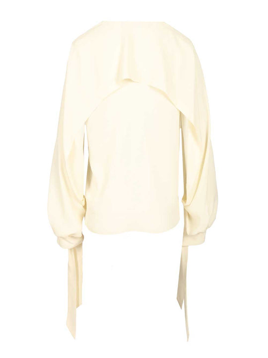 Cape Blouse Shirts White