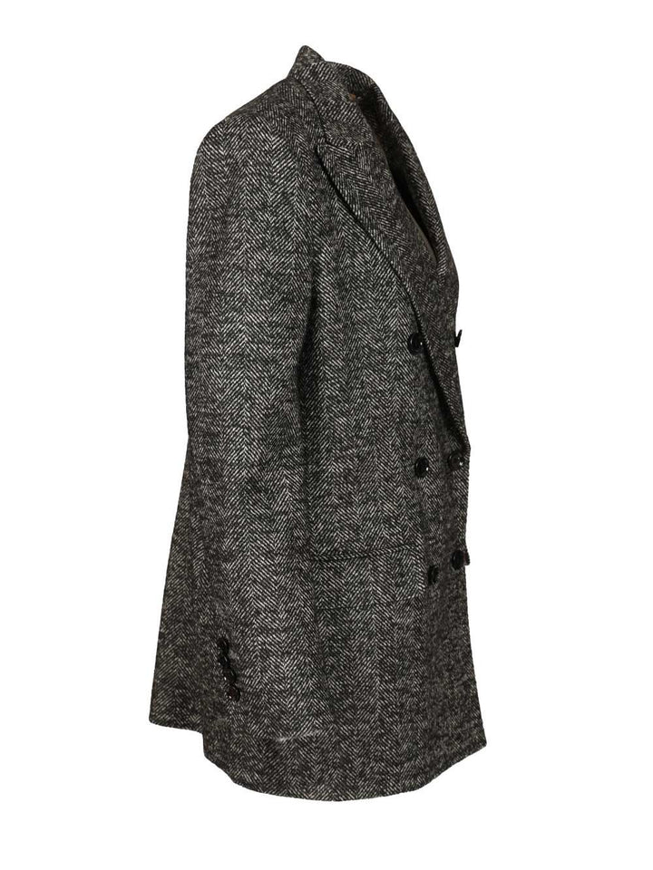 Dolce & Gabbana Double-Breasted Chevron Jacket Jackets - Grey | 5f648727ba6c100c35a4c61572c94ebcb4a6c446