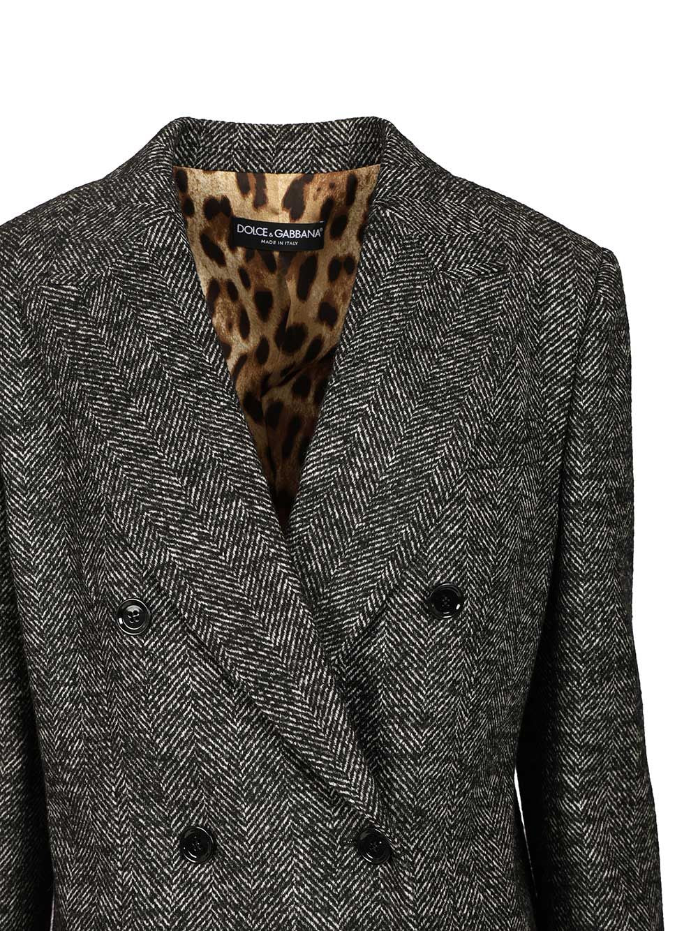Dolce & Gabbana Double-Breasted Chevron Jacket Jackets - Grey | 9b544180b41b01958a8bc2732d219306de197094