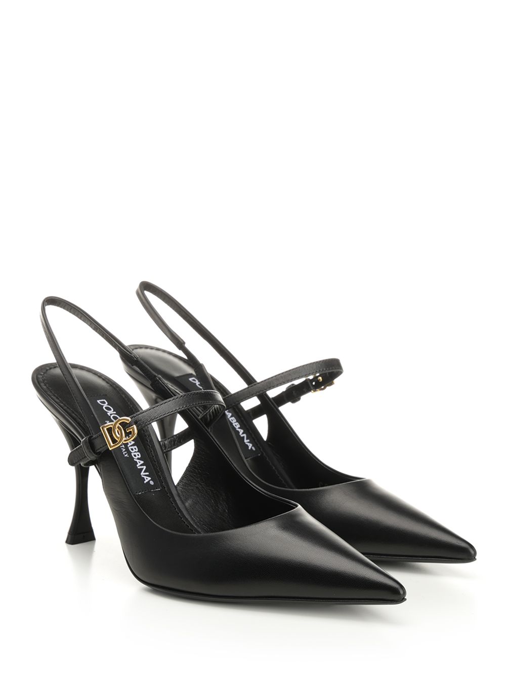 Dolce & Gabbana Goatskin Slingback Pumps - Black | 18091359f2b56bb3259a9214745cadc001b0c752