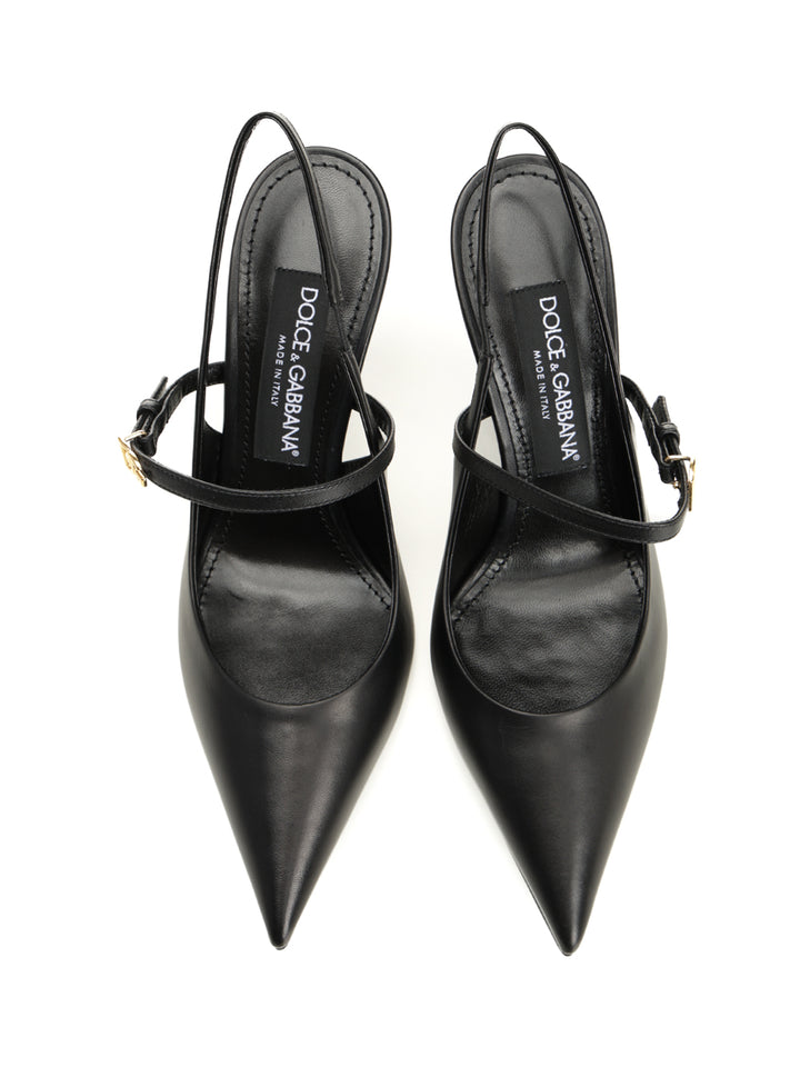 Dolce & Gabbana Goatskin Slingback Pumps - Black | 4477cd9cdfbf928d4300ff670ad9878625151410