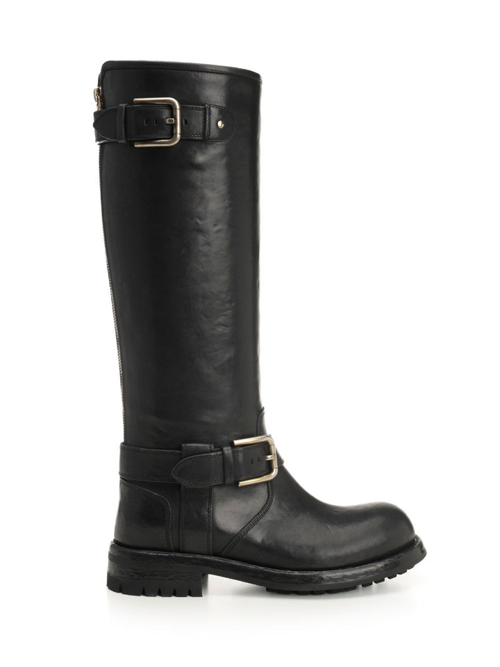 Dolce & Gabbana Biker Boot Boots - Black | 7b876854b86965c74af6ff294e66b9cbf066825e