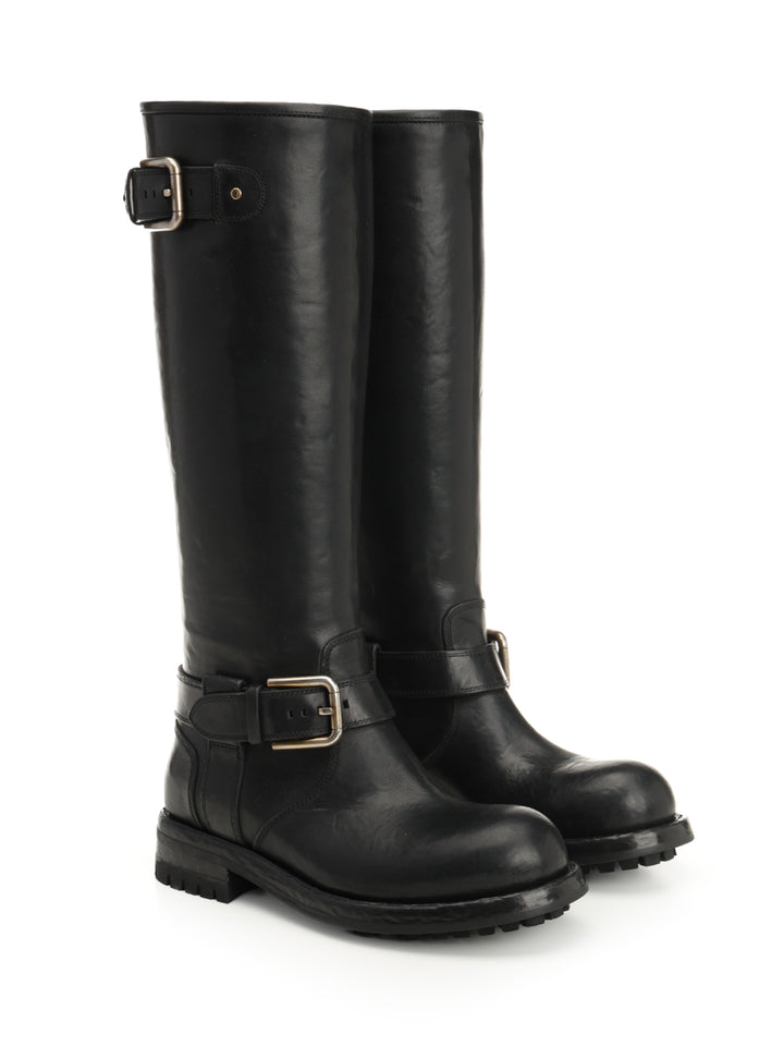 Dolce & Gabbana Biker Boot Boots - Black | 41938a7695f83f829242d0005145731b31cba7c6