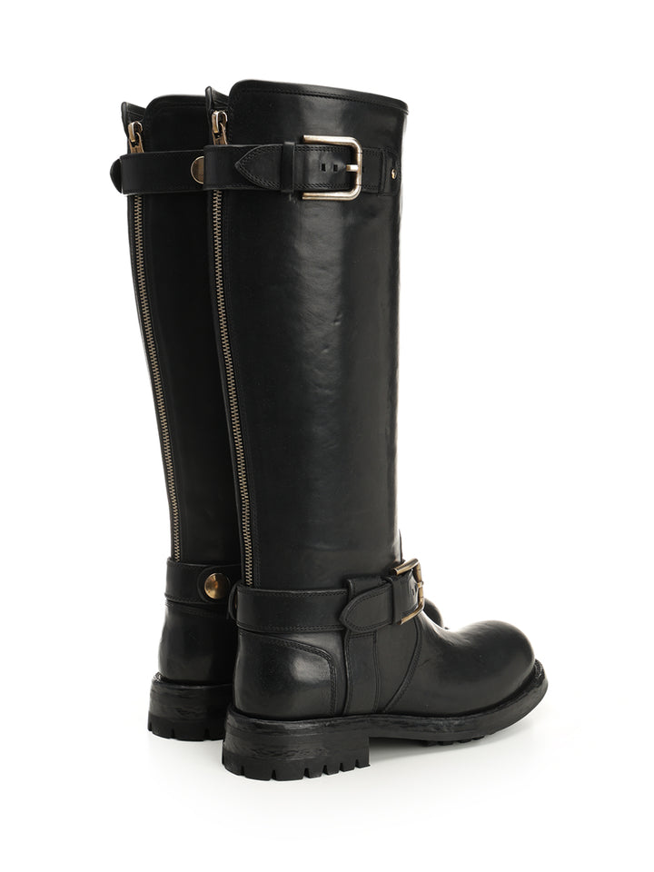 Dolce & Gabbana Biker Boot Boots - Black | cf31224bb34880c565996b8b66dba7b995888ce4