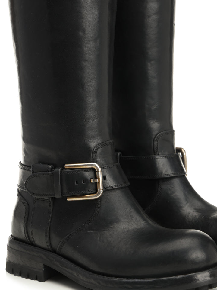 Dolce & Gabbana Biker Boot Boots - Black | 5089b6c9794b16ec8095cb84773b5623657e0793