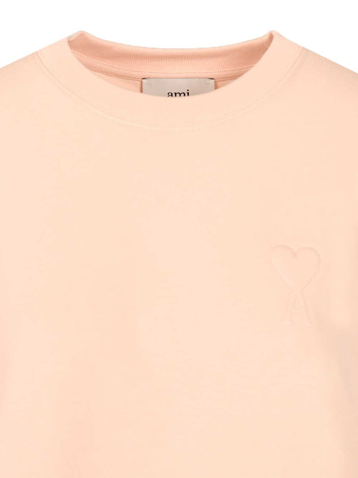Ami Cotton T-Shirt - Rose | 2baa9879493a68ea544998b5d57f820e1a32d0dd