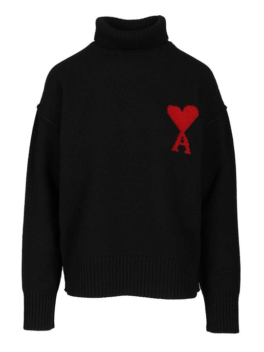 Ami De Coeur Turtleneck Sweater Knitwear Black