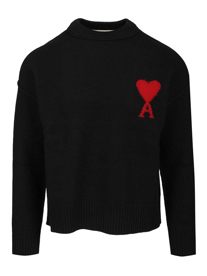 Ami Ami De Coeur Sweater Sweatshirts - Black | 86915856b9c5448ad42f7efe2c88208958affe15