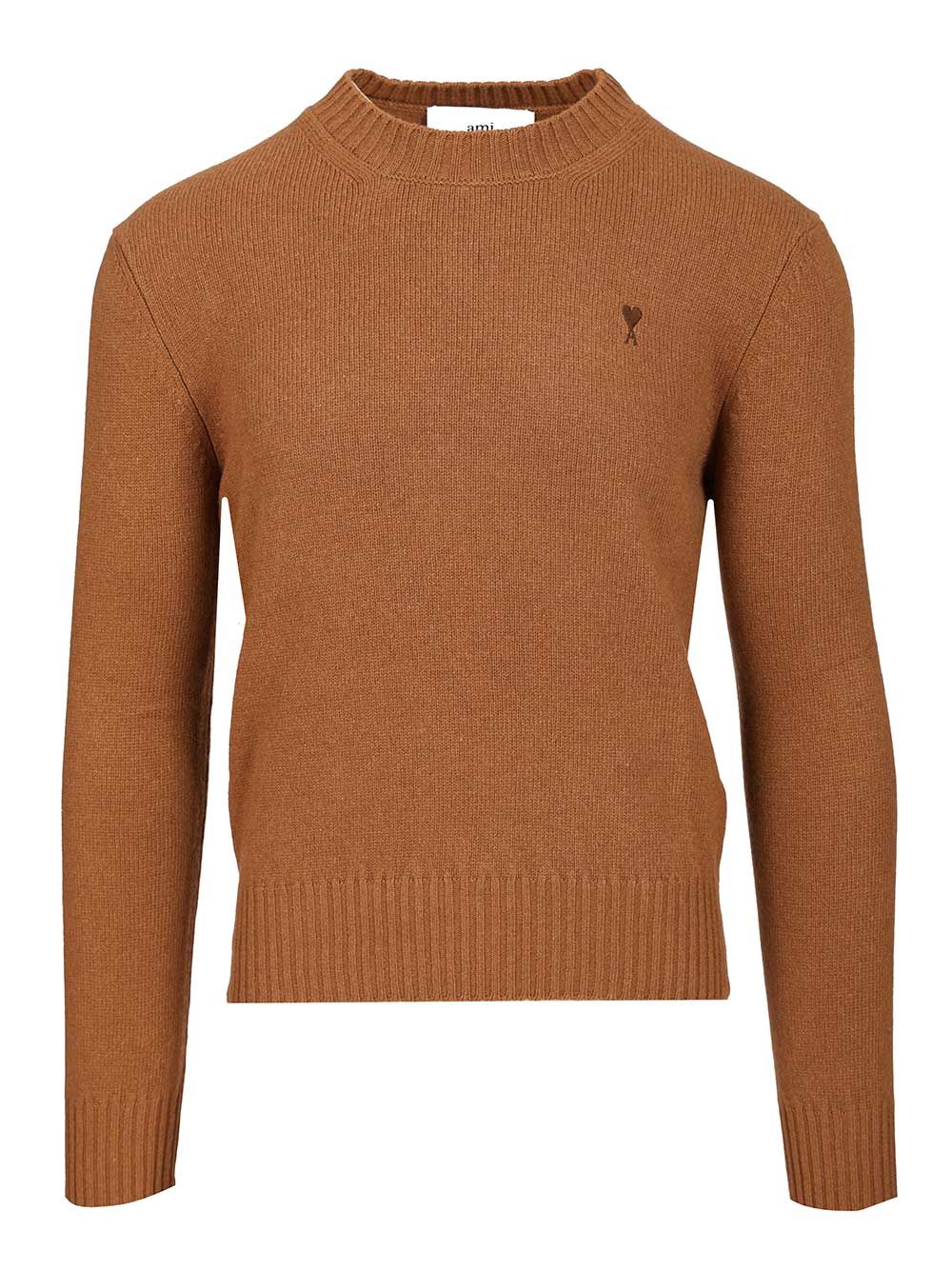 Ami Ami De Coeur Sweater Knitwear - Brown | 7109786654058b7377967c0a2d7eae7858a4012f