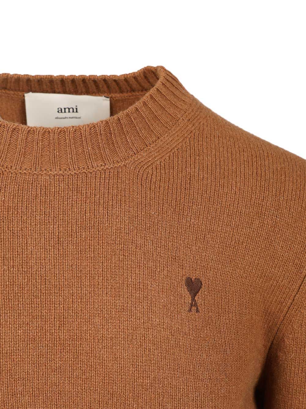 Ami Ami De Coeur Sweater Knitwear - Brown | a929a0d6ab87e09e8dd07a09642f17328777363f