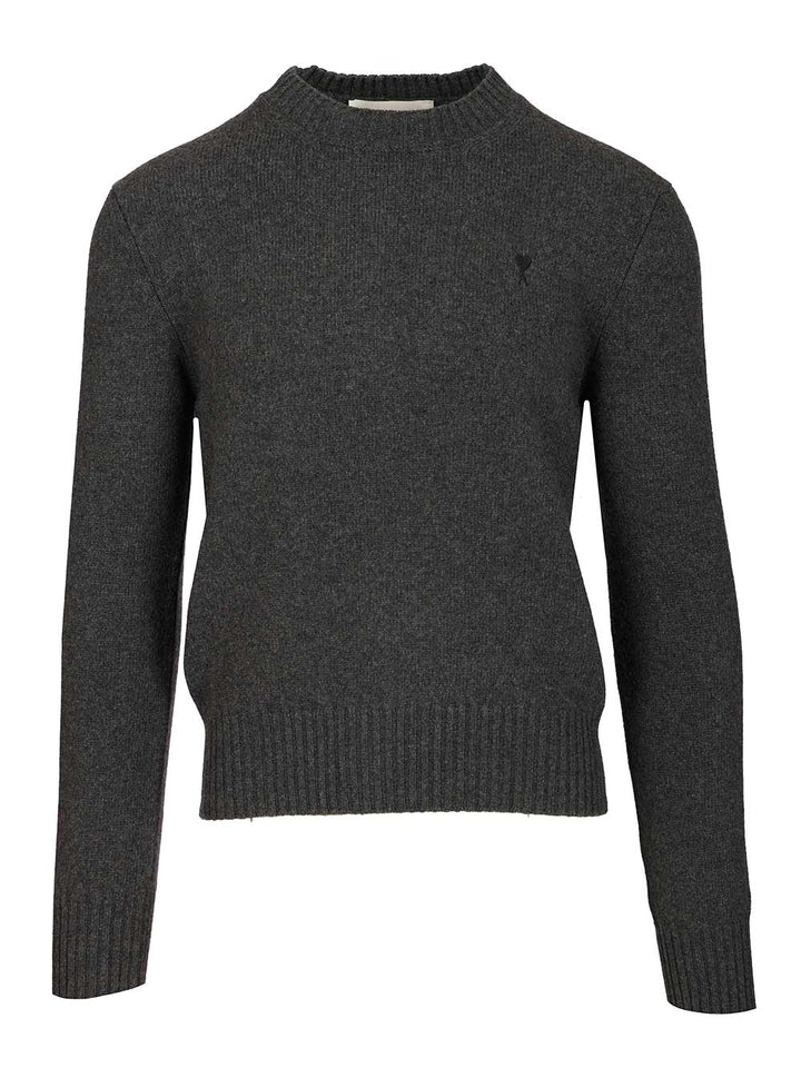 Ami Ami De Coeur Sweater Knitwear - Black | 8baba31a4383cdd882aca5e5ac13f1b97b870037