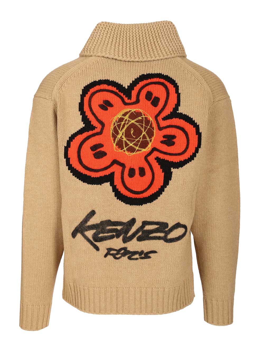 Kenzo Kenzo Futura Cardigan Knitwear - Beige | 2ce01f4ece202202fd0bdf56e3a89385f18c9bcb