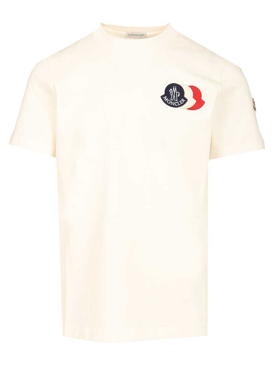 With Embroidered Tricolour Logo T-Shirt White