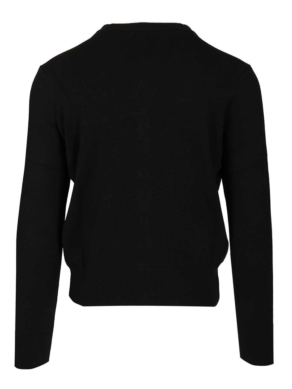 Ami Cardigan In Merino Wool Knitwear - Black | 43665f63e3ba0bb95b41628040f8502daf9ea8bd