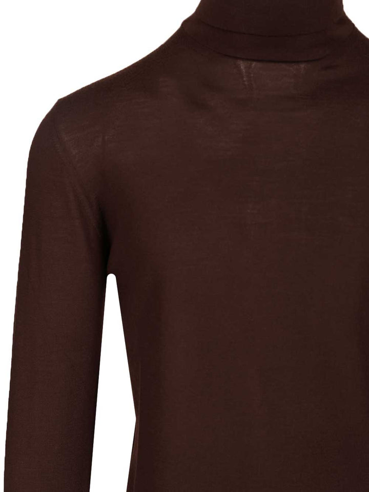 Mauro Ottaviani Wool Turtleneck Knitwear - Brown | 36195455ee3f6978ab67cc1afcd1e838ed4a3e3e