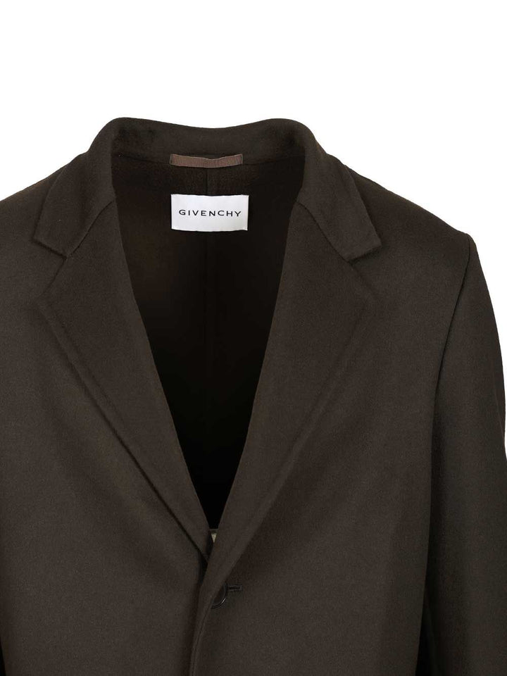 Givenchy Wool And Cashmere Coat Coats - Green | 03983ef759a451fbbd225c5b96bb25762fcb8393