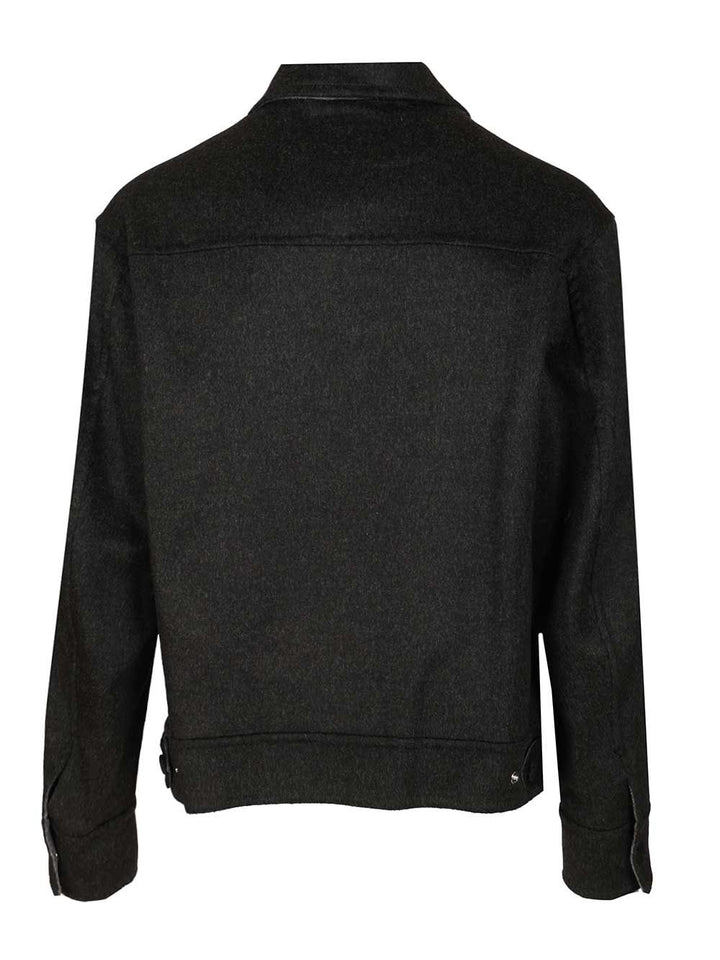 Ami Wool Trucker Jacket Jackets - Black | 574c54b58b7fbae3fb838cda1cc637a6c835bfb2